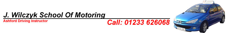 Ashford Driving Instructor Jan Wilczyk. Telephone: 01233 626068